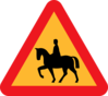 Horse Rider Road Sign Clip Art